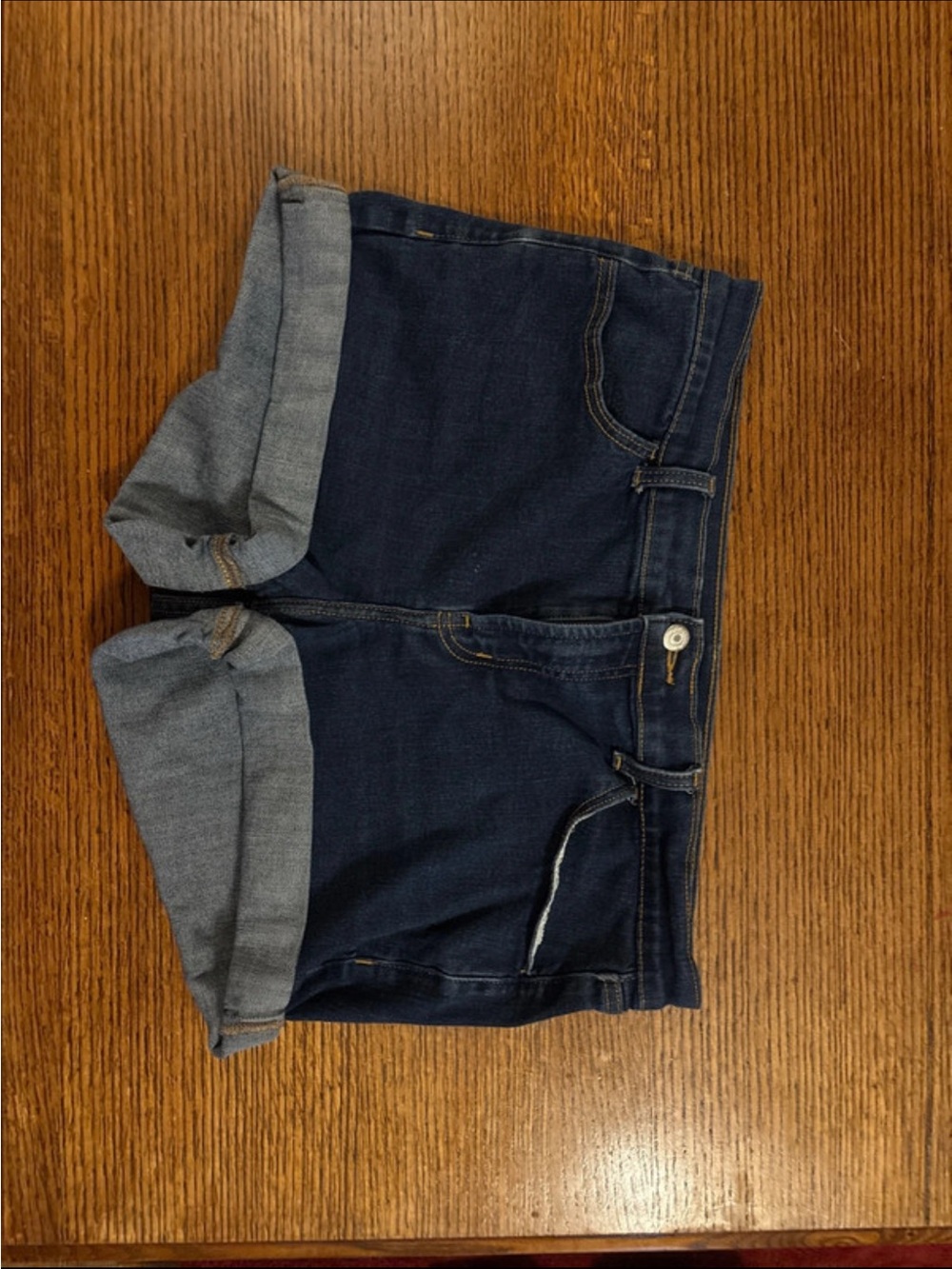 Old Navy Dark Blue Denim Cuffed Women’s Shorts